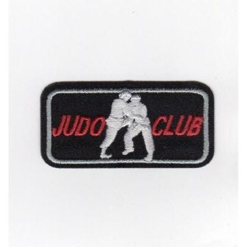 Patch Ecusson Thermocollant - M&C - Judo club - Noir - 3 x 6 cm - Facile à appliquer