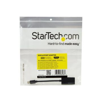 Adaptateur Mini DP vers HDMI - STARTECH - Convertisseur - Ultra HD 4K - Noir - M/F