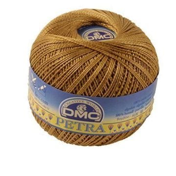 Fil DMC Petra, 100% coton, marron clair, Taille 8