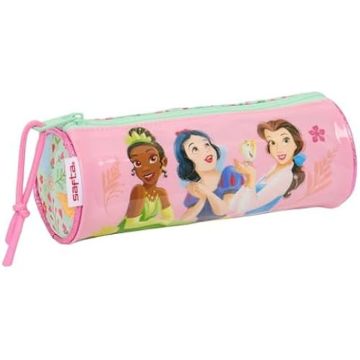 Trousse Ronde Scolaire - SAFTA - Disney Princesses - Rose et Violet - Pour Enfants de 5 à 14 Ans - Confortable