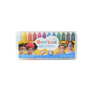 Boîte de 12 crayons maquillage multicolore Grim'tout