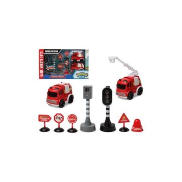 Set pompiers - BigBuy Fun - Traffic City 112840 - Rouge - 3 ans - Lumière et son