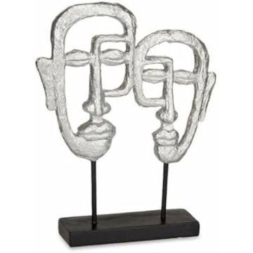 Figurine décorative - GIFT DECOR - Visage argenté - 27 x 32,5 x 10,5 cm - 4 unités - Multicolore