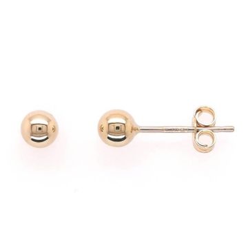 Boucles d'Oreilles femme - BRILLAXIS - Boucles d'oreilles Boule 4 mm or 750/1000 - Couleur de la matière:Jaune