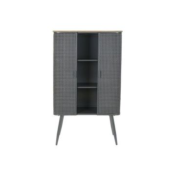 Étagère 2 étages en métal et bois DKD Home Decor