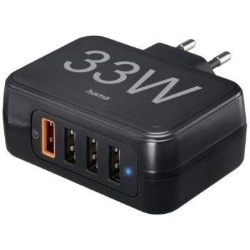 Chargeur USB - HAMA - 00201629 - Qualcomm Quick charge 3.0 - 4 ports USB-A