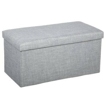 Pouf pliant double "Tomaz" gris clair - Gris clair - Atmosphera createur d'interieur