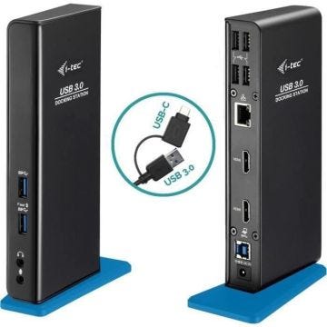 i-tec - USB 3.0/USB-C Station d'accueil Universelle pour Ordinateur Portable