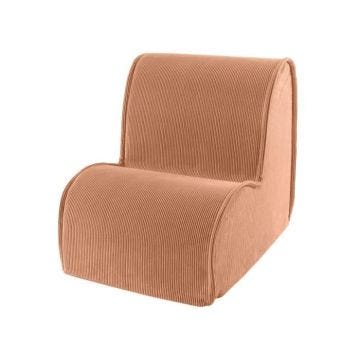 MeowBaby® Chaise pour Enfants, Velours Côtelé, Brique