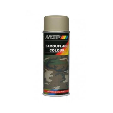BOMBE DE PEINTURE CAMOUFLAGE - GRIS - 400ML - MOTIP