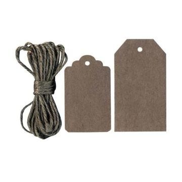 Etiquettes Kraft et Ficelle