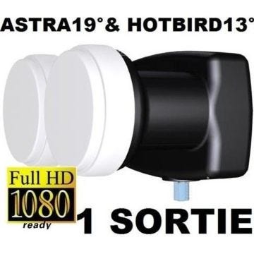 LNB MONOBLOC SINGLE INVERTO BLACK PRO 40MM 6° ASTRA HOTBIRD