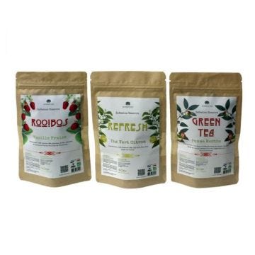 Pack 3 Infusions Bio Chanvre "SÉRÉNITÉ", Fleurs de Chanvre CBD (25%), 3 Sachets de 40g net, env. 20 infusions / Sachet.