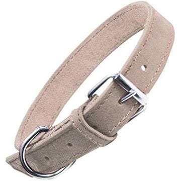 Collier - GLORIA - Nubuck - Brun - Ajustable - Anneau en D