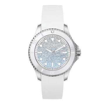 Montre bracelet Ice-watch - 020370 - ICE steel Lo White - Montre Argent pour Femme avec Bracelet en Silicone (Small)