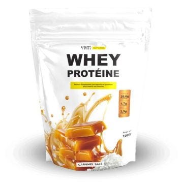 Whey concentrée Yam Nutrition - Whey Protéine - Caramel Salé 1000g