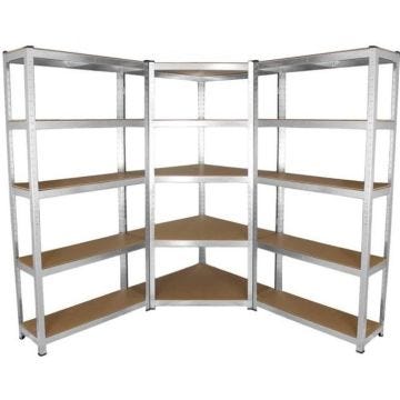 Lot de 2 étagères de rangement Galwix de 90cm et 1 étagère d'angle - Monster Racking