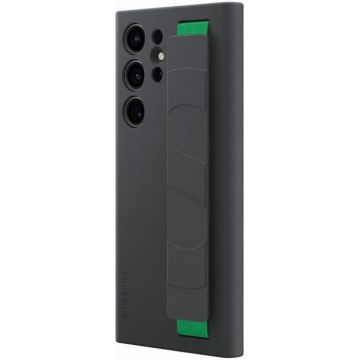 Coque Silicone SAMSUNG avec lanière S23 Ultra Noir