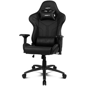 DRIFT GAMING Chair DR350 -DR350BK - Fauteuil de Jeu Professionnel, Similicuir, accoudoirs 4D, roulettes silencieuses, Piston Classe