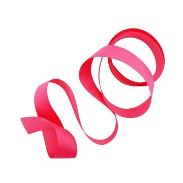 Ruban gros grain - MegaCrea DIY - Rose fluo - 3 cm - Fluo-phosphorescent - Emballage cadeau