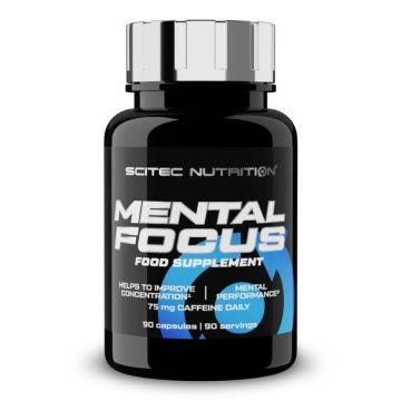 Caféine Scitec Nutrition - Mental Focus - 90 Gélules