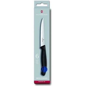 Victorinox Set de 6 Couteaux à Steak, Acier Inoxydable, Bleu, 30 x 5 x 5 cm - 6.7232.6