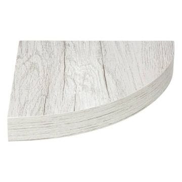 Five - Étagère d'angle murale flottante effet chêne gris 25 x 25 cm Fixations invisibles Gris