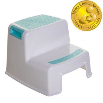 Tabouret marchepied - DREAMBABY - 2 UP - Antidérapant et texturé - Jusqu'à 80 kg pour les petits et les adultes - Aqua