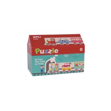 Puzzle maisonnette train - APLI - Multicolore - 3 ans et plus