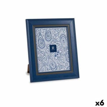 cadre photo verre bleu plastique (6 unités)
