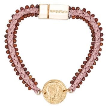 Bracelet femme - HIPANEMA - Bracelet Hipanema Conquistador pink M - Taille/Longueur:17 cm