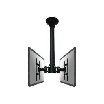 NEWSTAR FPMA-C200D - Montage sur plafond pour 2 écrans LCD (inclinaison et rotation) - noir - Taille d'écran : 10"-40"