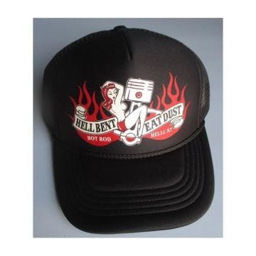 casquette hot rod hellcat , pin up piston hell bent eat dust