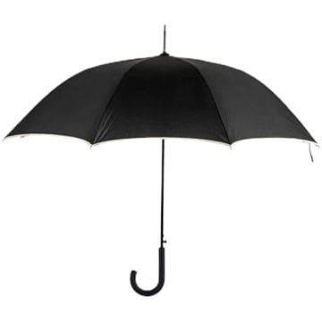 Parapluie - BigBuy Home - Noir Crème - Métal - Fibre - Lot de 12 unités
