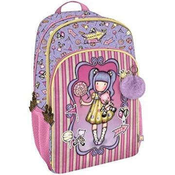 Sac à Dos - SANTORO - Gorjuss - 3 Cremalle - 29x45x17 cm - Rose - Trolley Inclus