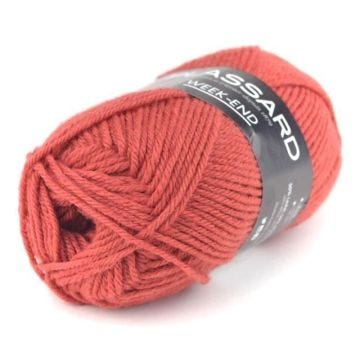 Laine à tricoter Week End 0054 Saumon 50% Laine Rose,Orange