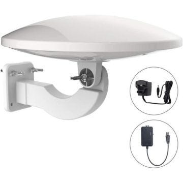 antenne 32db amplifié tnt d'extérieur 1byone antenne de réception digital range de 120km omni-directionel 360° récepteur pour[A227]