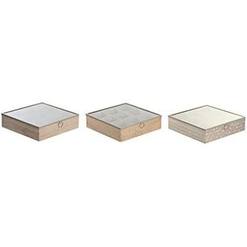 Boîte à infusions - DKD Home Decor - Estándar - Bois MDF - Verre - Dimensions 24x24x6,5 cm