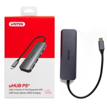 Concentrateur (hub) - DLH - 3 x USB-C 3.2 Gen 2 - Passage de puissance - 4 ports