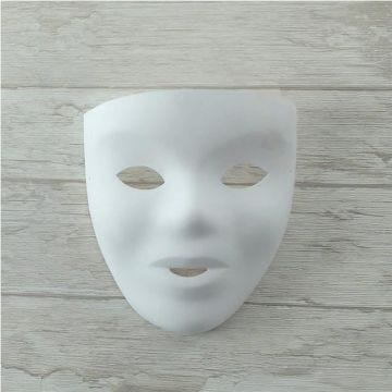 Masque enfant blanc à décorer - DTM - 15 cm