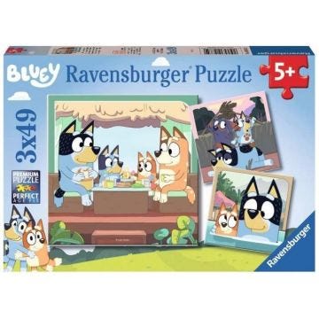 Puzzle 3x49 pièces Les aventures de Bluey - Ravensburger - LUDIQUE ET EDUCATIF - Dès 5 ans