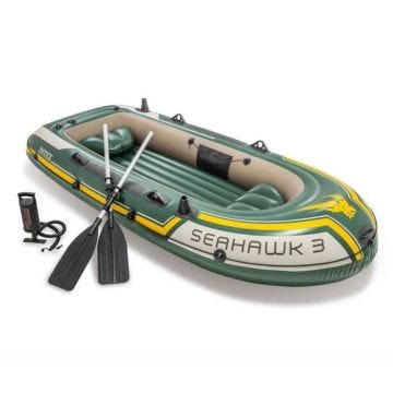INTEX Set Bateau Seahawk 3 - 3 personnes - Vert