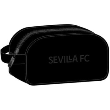 Trousse de Toilette - SAFTA - Séville FC Teen - 260 x 120 x 150 mm - Mixte Enfant - Noire