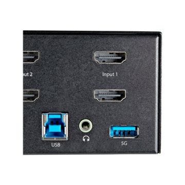 Commutateur KVM - StarTech.com - SV231DHU34K6 - 4K 60Hz Ultra HDR - 2 Ports - Hub USB 3.0
