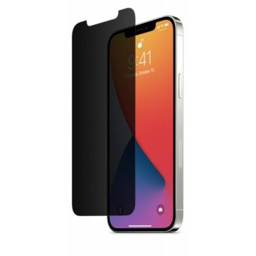 Protection d'Écran pour iPhone 15/15 Pro Privacy en Verre Trempé Premium 2.5D Eiger Noir transparent