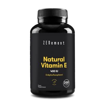 Vitamine E Naturelle - 400 UI (D-Alpha-Tocophérol) - 200 Capsules