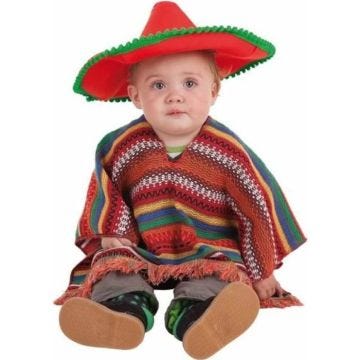 Déguisement de Méxicain pour bébé - Disfrazzes France - Poncho et chapeau - Multicolore - Intérieur - Mixte