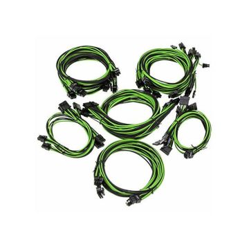 Super Flower Sleeve Cable Kit Pro - schwarz/grun 0,000000