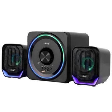Enceinte PC Bluetooth avec Prise Jack 3.5mm + USB - Port Micro SD LinQ Noir