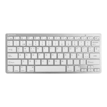 Clavier sans fil Bluetooth 3.0 - SilverHT - Espagnol - Blanc - Technologie sans fil